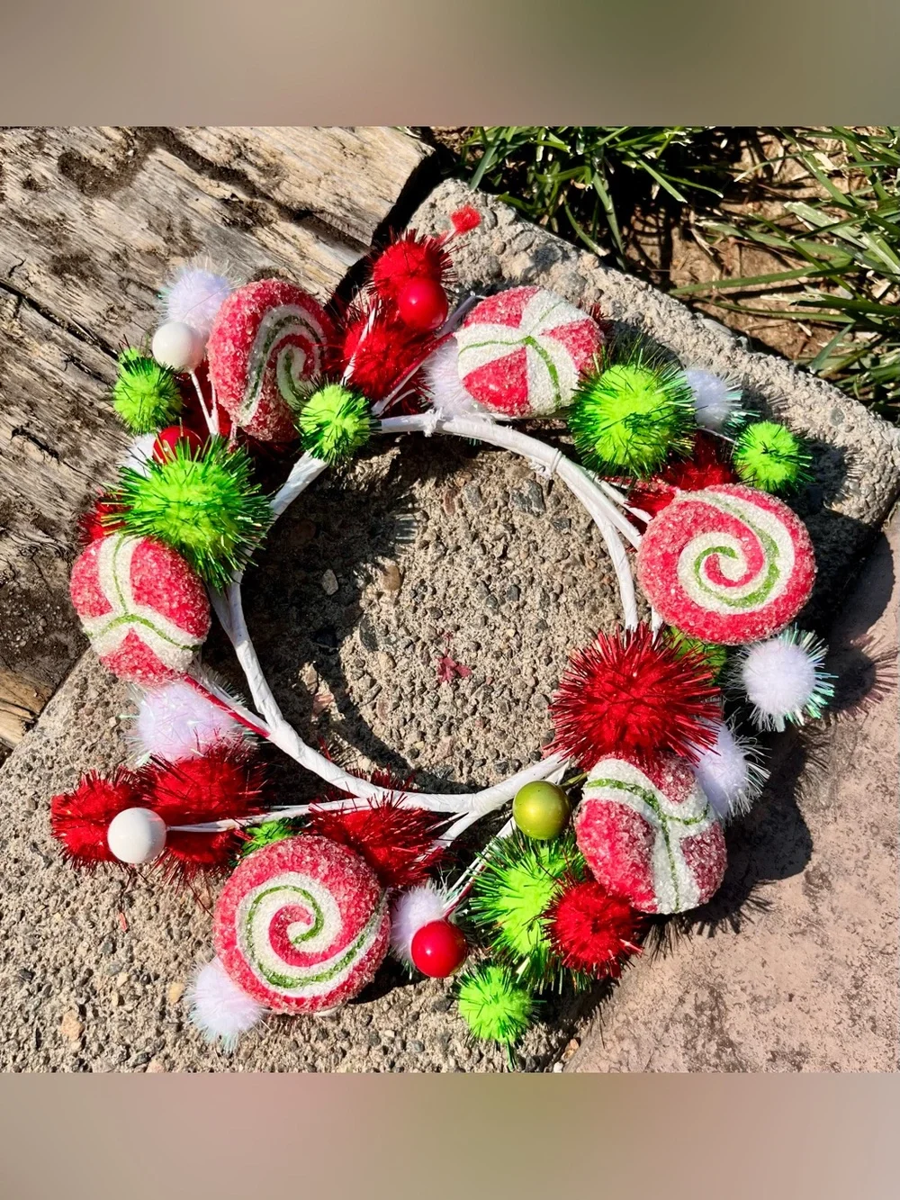 Festive Red and Green Grinch Inspired Holiday Set Basket Christmas Decor